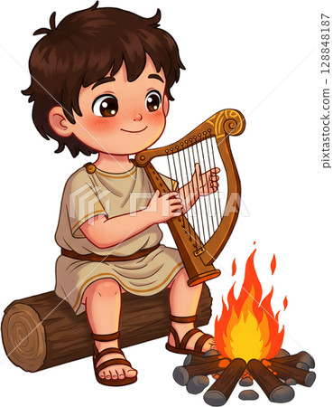 Young Lyre Player 128848187