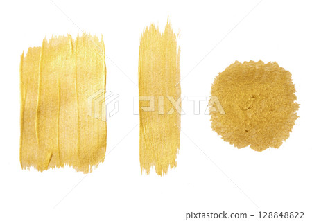 Set of shining brush strokes art illustration .hand paint background 128848822