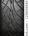 Car tire background, Tyre texture closeup background. 128848840