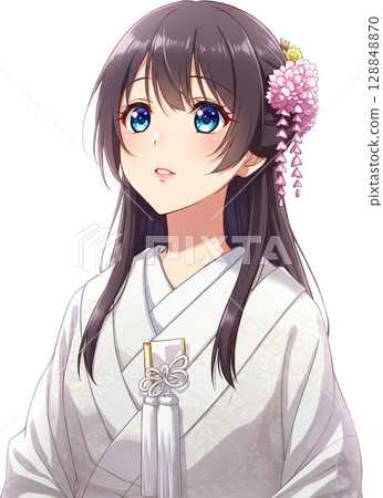 Bride with Gentle Expression 128848870