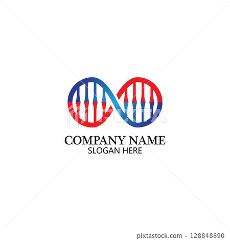 Infinity DNA Logo Icon Vector 128848890