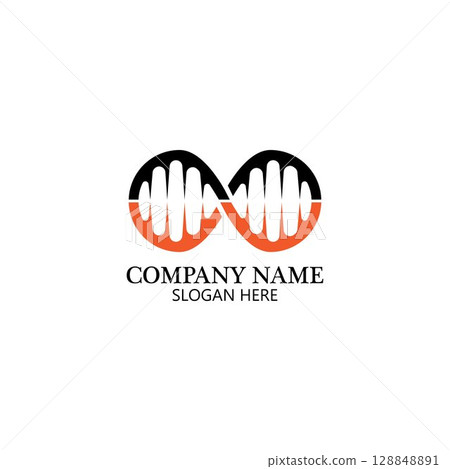 Infinity DNA Logo Icon Vector 128848891