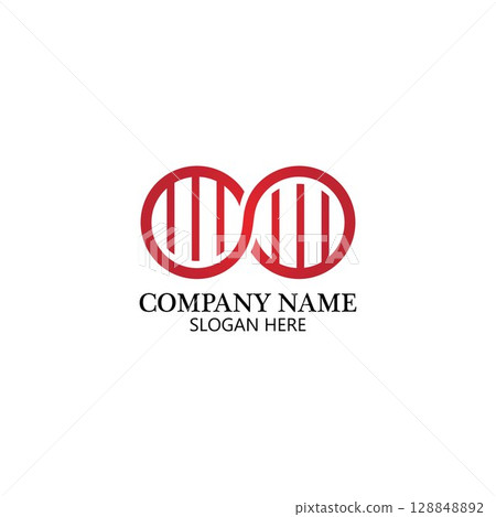 Infinity DNA Logo Icon Vector 128848892