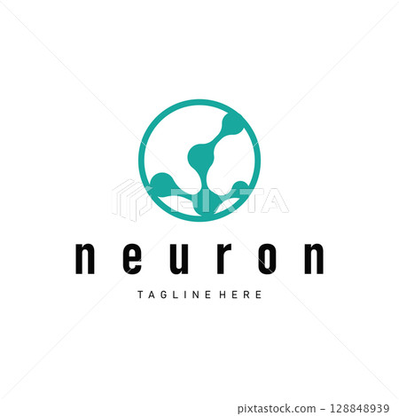 simple molecular concept of neuron logo design which is simple minimalist cell and also simple molecular structure design as silhouette and poster illustration template simple molecular concept of neuron logo design which is simple minimalist cell and also simple molecular structure design as silhouette and poster illustration template 128848939
