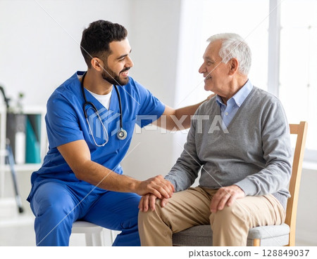 Doctors who care for their patients Doctors who care for their patients 128849037