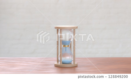 The Sand clock for Time concept 3d Rendering. 128849200
