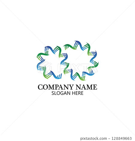 Infinity DNA Logo Icon Vector Infinity DNA Logo Icon Vector 128849663