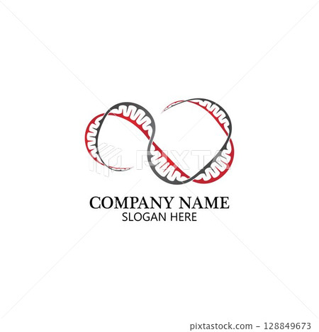 Infinity DNA Logo Icon Vector 128849673