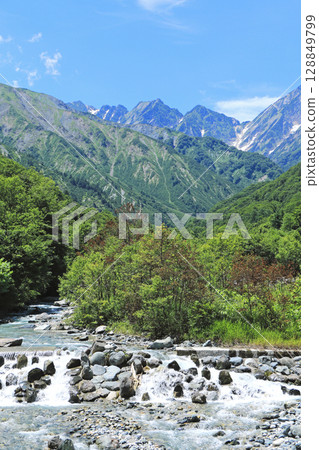 Summer in the Northern Alps, Tateyama Mountain Range: Fuchinokage 128849799