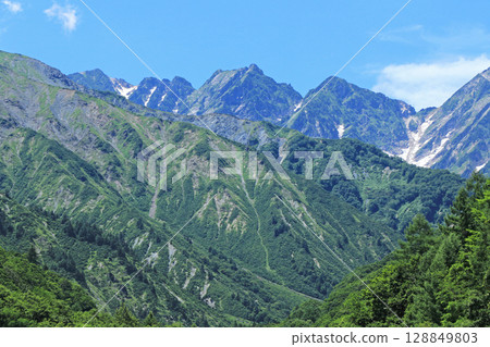 Summer in the Northern Alps, Tateyama Mountain Range: Fuchinokage Summer in the Northern Alps, Tateyama Mountain Range: Fuchinokage 128849803