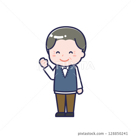 Senior in casual clothes / diagonal / male 17 Senior in casual clothes / diagonal / male 17 128850241