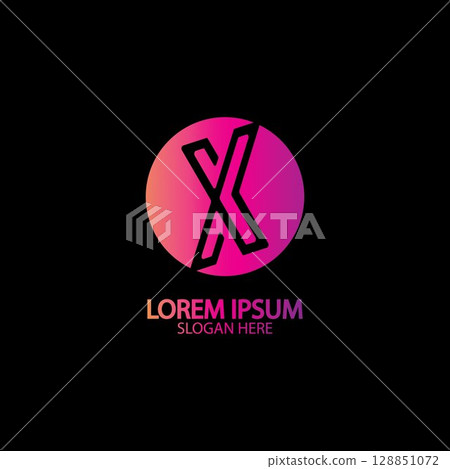 X Letter Logo Template vector icon X Letter Logo Template vector icon 128851072