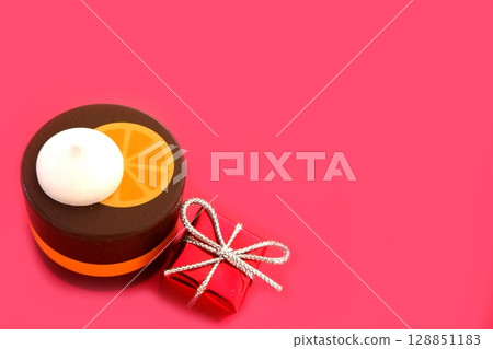 粉紅色的聖誕圖像 128851183