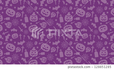 萬聖節背景隨機紫色南瓜 128851285