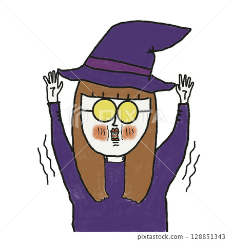 Surprised witch 128851343