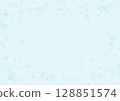Water drop frame light blue 128851574