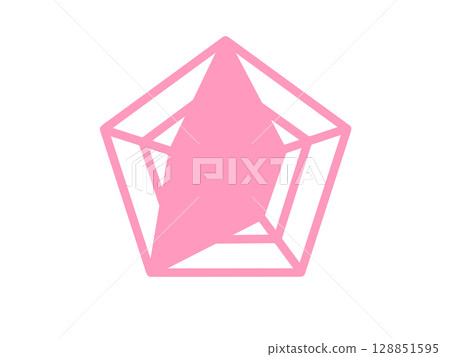 Radar chart icon simple pink 128851595