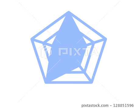Radar chart icon simple blue 128851596