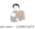 Baby and dad 128851873