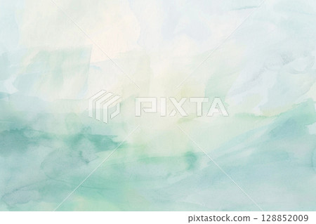 淡綠色水彩背景 淡綠色水彩背景 128852009