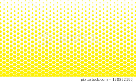 Hexagon Halftone Beehive Background Honeycomb Pattern Yellow Hexagon Halftone Beehive Background Honeycomb Pattern Yellow 128852193