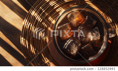 桌上冰咖啡的圖片 桌上冰咖啡的圖片 128852941