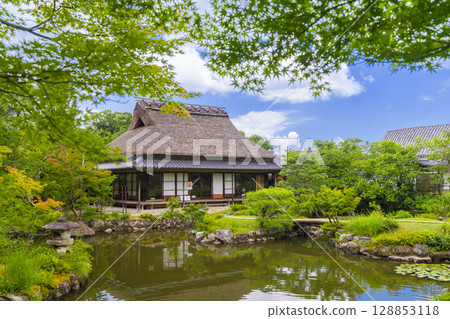 奈良風景園林依水園三虎亭 128853118