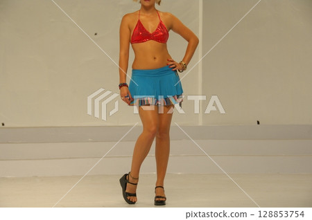 Indian Sexy Female Navel macro shot 128853754
