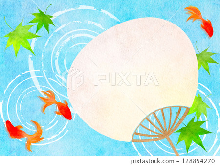 粉絲節夏季水彩插圖 128854270