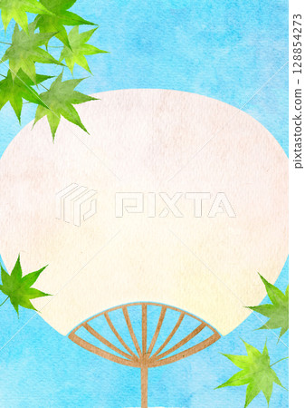 粉絲節夏季水彩插圖 粉絲節夏季水彩插圖 128854273