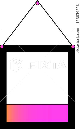 Polaroid frame with gradient color and black border 128854858
