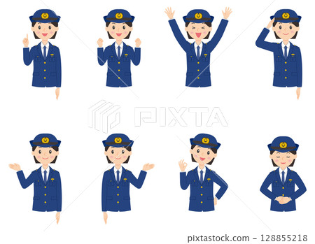 Police officer female upper body part 1 Police officer female upper body part 1 128855218