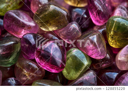 Tourmaline natural stone background AI image 128855220