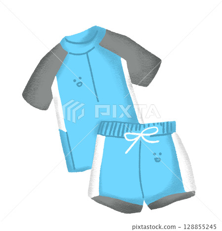 Boys in swimsuits illustration Boys in swimsuits illustration 128855245