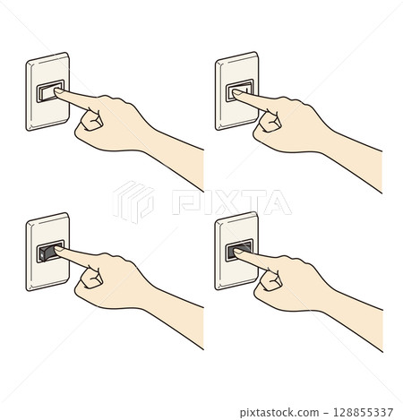 Wall light switch illustration 128855337
