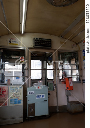Driver's seat of Konan Railway 7000 series 128855820