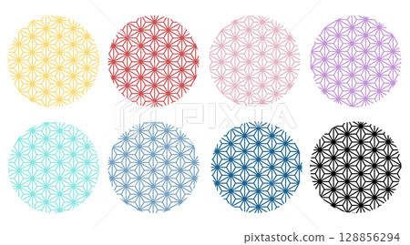 Pattern 4-1 Asanoha pattern set 128856294