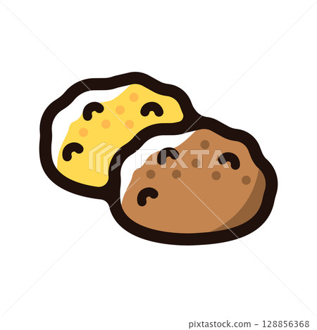 Ohagi、Botamochi 插圖圖示（糖果、日本糖果、菜單材料） 128856368