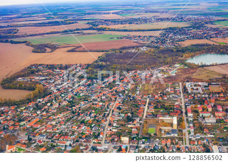 Aerial village Ivanka pri Dunaji in Senec District in Bratislava Region, Slovakia 128856502