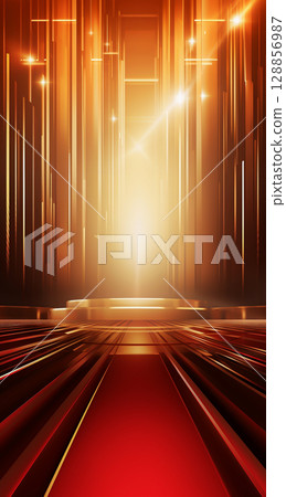 Red background with a magnificent style, red and gold tone 128856987