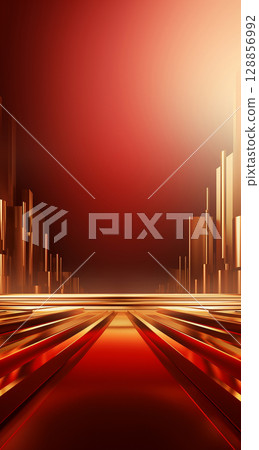 Red background with a magnificent style, red and gold tone 128856992