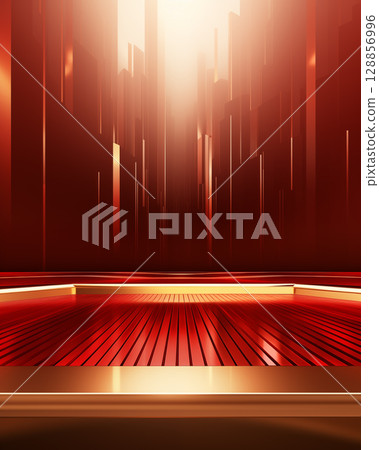 Red background with a magnificent style, red and gold tone 128856996