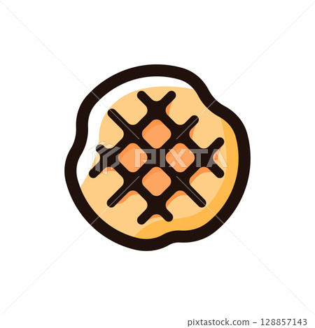 比利時華夫餅插圖圖示(麵包店、糖果、食品菜單材料) 比利時華夫餅插圖圖示(麵包店、糖果、食品菜單材料) 128857143