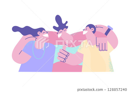 Happy friendship day celebration concept 128857240