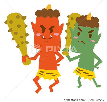 A demon with a hammer (illustration of proverb) A demon with a hammer (illustration of proverb) 128858547