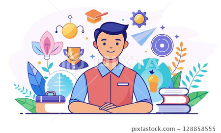 A trainer is a skilled professional who imparts knowledge, skills, and techniques to individuals or groups. 128858555