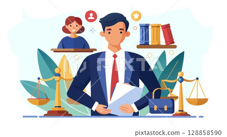 A lawyer is a legal professional who advises and represents clients on legal matters. 128858590