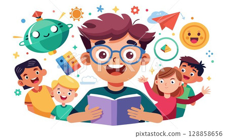 Their focused expressions reveal their immersion in the fun and educational activity. Their focused expressions reveal their immersion in the fun and educational activity. 128858656