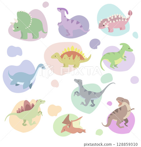 可愛的恐龍插圖分類集 可愛的恐龍插圖分類集 128859310