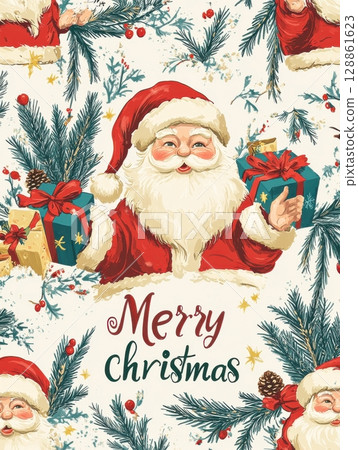 Merry christmas is written on the white background Merry christmas is written on the white background 128861623